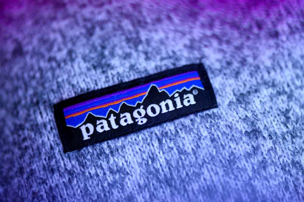 Close up of a Patagonia logo