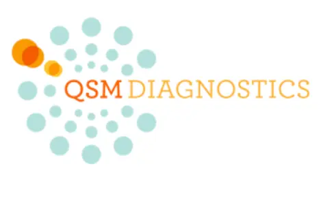 The QSM Diagnostics logo.