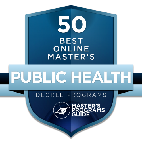 50 best online master's of public health badge.