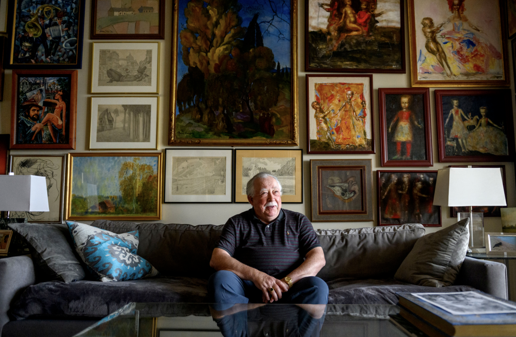 Vladimir Torchilin is the definition of a Renaissance man. Outside his work as a distinguished biochemist at Northeastern University, he has made a name for himself as an art collector and published fiction author. Photo by Matthew Modoono/Northeastern University