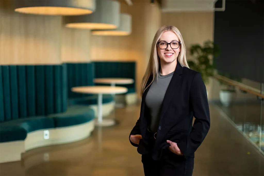 Cassandra Friend has supported fellow veterans at the Charlotte campus while studying to be a nurse. Photo by Adam Glanzman for Northeastern University