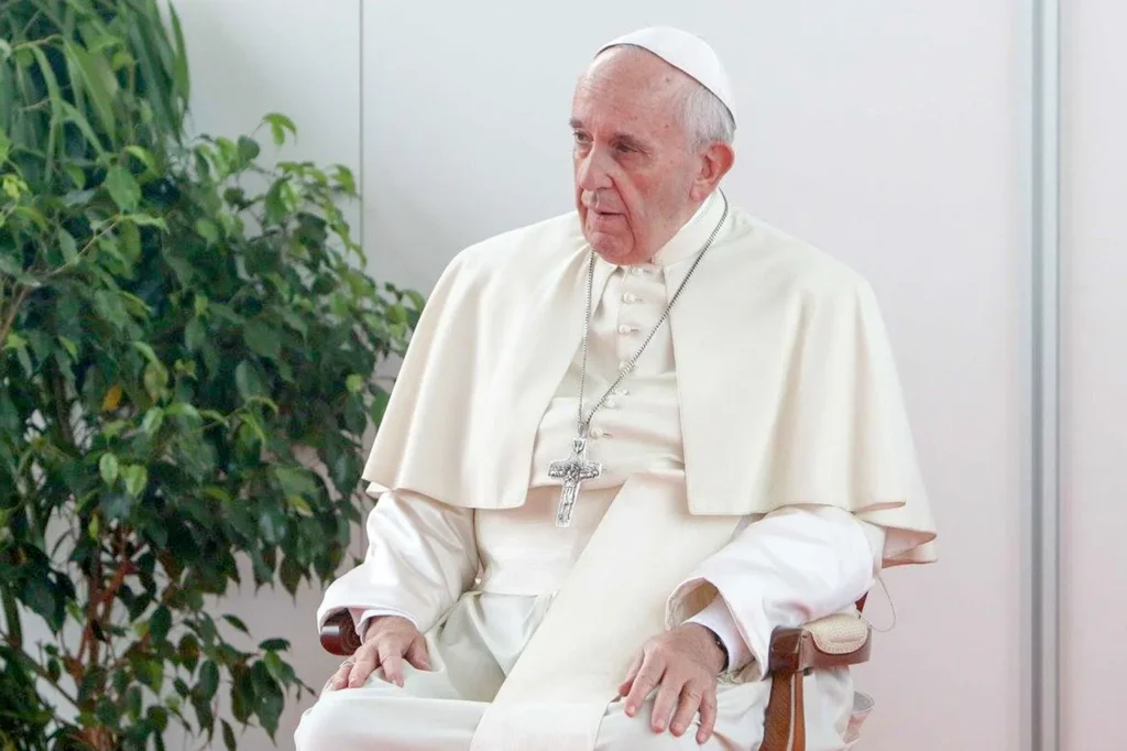 Pope Francis has been in the hospital since last month battling double pneumonia. Photo By: Alexandra Buxbaum/Sipa USA via AP Image)