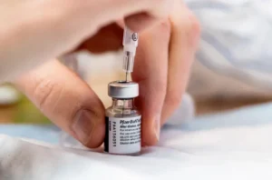 Stock photo of a Pfizer COVID-19 vaccine