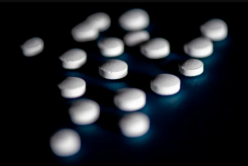 Stock photo of white pills used to treat anxiety