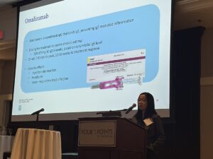 Elise Chan, PGY2 at Brigham and Woman’s is presenting over omalizumab in status asthmaticus at the Critical Care Symposium