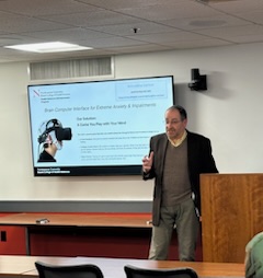 Photo of Health Sciences Entrepreneurship Minor program director Eugene Buff speaking to a class.