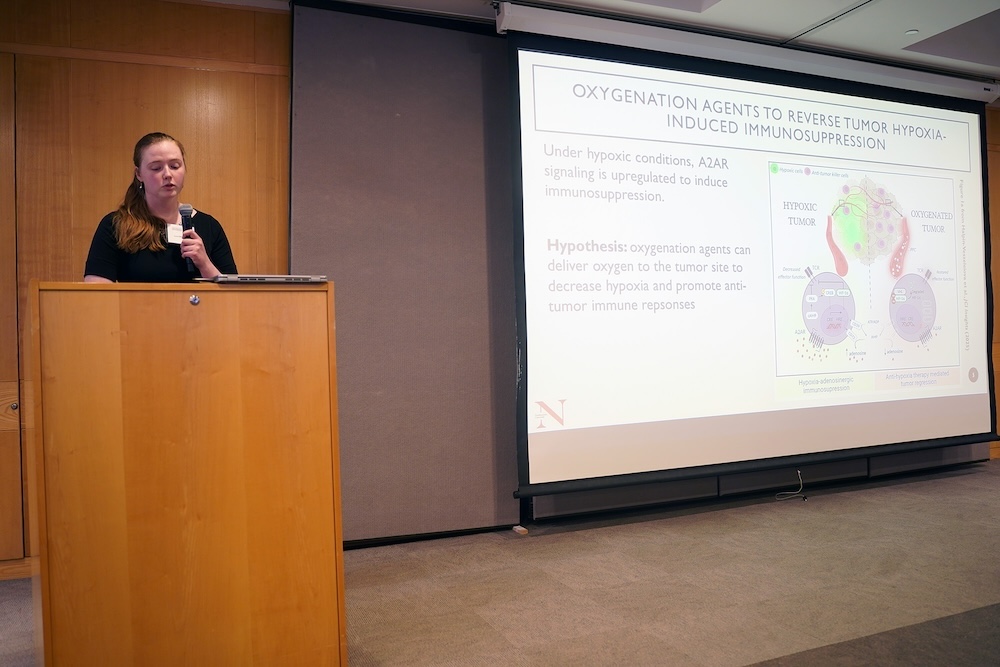 Student innovators present their research at the School of Pharmacy and Pharmaceutical Sciences Annual Pharmaceutical Sciences Research Symposium.