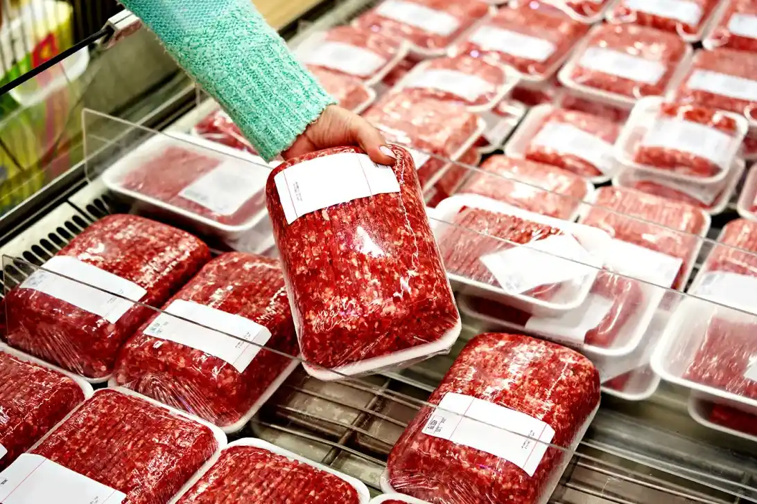 Photo of packaged meat at the grocery store