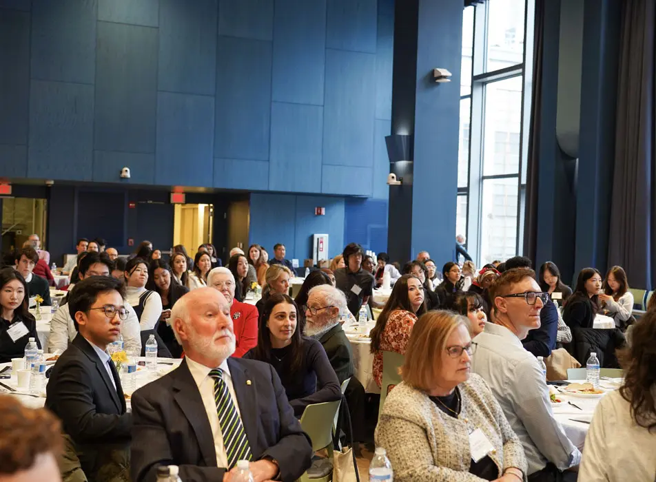 The audience listening in concentration at the School of Pharmacy and Pharmaceutical Sciences Award Ceremony