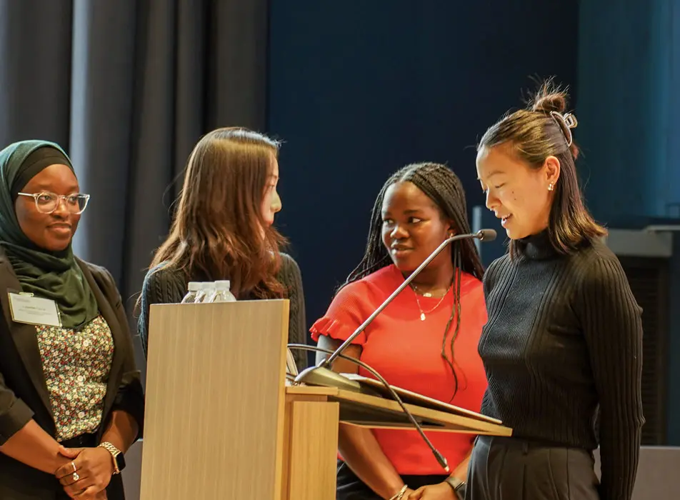 Students calling out awards at the School of Pharmacy and Pharmaceutical Sciences Award Ceremony